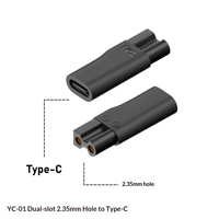 Adaptateur de conversion universel USB-C 7 styles pour rasoir, port DC femelle 5,5*2,1 mm, connecteur 3A à charge rapide avec LED pour ordinateur portable et téléphone portable