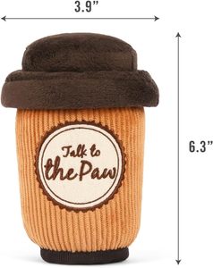Jouets en peluche pour animaux de compagnie, design de tasse à café personnalisé par le fabricant, nouveaux jouets couineurs pour chiens - Product Image 4