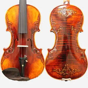 NAOMI <span class=keywords><strong>Violon</strong></span> 4/4 sculpté pleine grandeur <span class=keywords><strong>Violon</strong></span> baroque vintage Fait à la main TOP Épicéa Dos érable flammé Niveau de <span class=keywords><strong>concert</strong></span> <span class=keywords><strong>Violon</strong></span> - Product Image 1