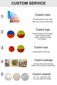 Pelotas para Perros Resistentes de TPR con Púas y Sonido, 3.7 Pulgadas, Juguetes Masticables para Limpieza Dental y Juego Interactivo, Empaque con Logotipo Personalizado - Product Image 6