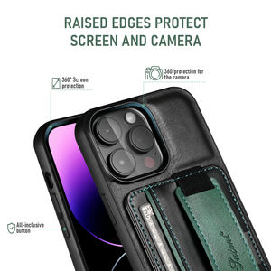 Funda de teléfono SUTENI, correa de muñeca, hebilla de anillo, tarjetero de piel sintética, soporte para iPhone 17 Pro Max 16 Plus 15 14 13 <span class=keywords><strong>Mini</strong></span> 12 11 - Product Image 6