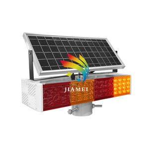 Feux de circulation solaires rouges et bleus double face personnalisés feux stroboscopiques à LED de sécurité routière feux d'avertissement solaires - Product Image 2