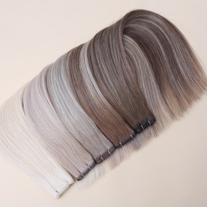 Extensions de <span class=keywords><strong>cheveux</strong></span> B4/60 douces et légères, nouvelle tresse Genius, double trame, style lisse et soyeux, 100% <span class=keywords><strong>cheveux</strong></span> humains vierges européens Remy - Product Image 6