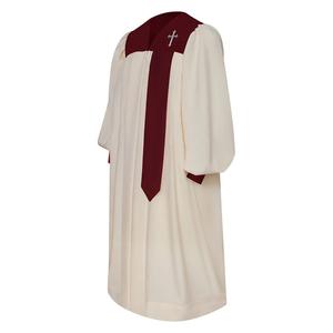Robes de choeur blanches d'église d'harmonie personnalisées de haute qualité avec croix - Product Image 3