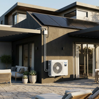 Climatiseur hybride à panneaux solaires pour le refroidissement domestique, alimentation électrique assistée par l'énergie solaire, directement de l'usine