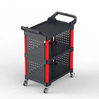 Chariot de rangement mobile à trois niveaux amovible en PP Lichi BLC-1105 pour outils de beauté automobile, chariot de lavage de voiture, protection ESD