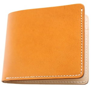 Handmade Vegetable Tanned Leather Genuine Leather Men's Short Wallet with Fold Closure for Student Youth - Product Image 5