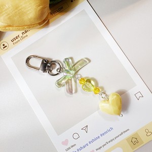Pendentifs petits formats les plus vendus - Série couleur jaune - Pendentif tournesol en forme de cœur, porte-clés, décoration de sac, lot - Product Image 6