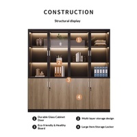 WJG-239X Armoire de rangement de bureau en bois ignifuge, moderne et minimaliste, pour usage commercial