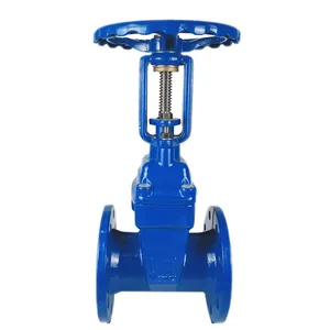 Automatic manual slide wcb cast steel resilient seated soft seal pn16 gate valve dn150 3 inch 6 inch cad drawings