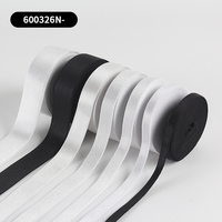 Bande élastique réglable haute ténacité, couleurs blanc et noir, pour vêtements, en polyester – Offre spéciale