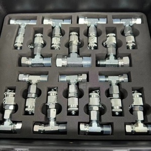 Hydraulische testgereedschappen Hydraulische druktestset 5 manometers 13 testkoppelingen 14 connectoren 5 slangen - Product Image 2