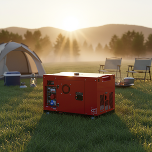 Hoogwaardige <span class=keywords><strong>10kW</strong></span> 10kVA kleine/mini super stille luchtgekoelde dieselaggregaat, draagbaar type, 50 Hz/60 Hz dieselgenerator - Product Image 2