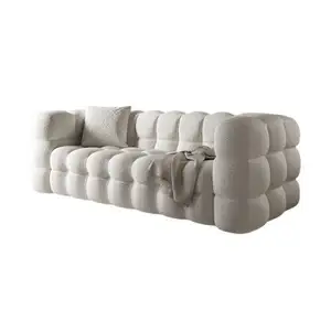 Hogar suave Cachemira blanco sofá conjunto muebles sala de estar sofá conjunto moderno muebles de sala de estar sofá muebles