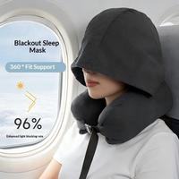 Oreiller de voyage microbilles avec capuche extra large pour la confidentialité et le confort, soutien de la tête et du cou, pour avion, bureau, voiture, sommeil et repos, vente en gros