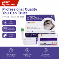 Tes Hewan Peliharaan SC Pet Testing Akurasi Tinggi untuk Panleukopenia/ Corona/Giardia Kucing, Kit Kombinasi FPV+FCOV, Perlengkapan Rumah Sakit Hewan
