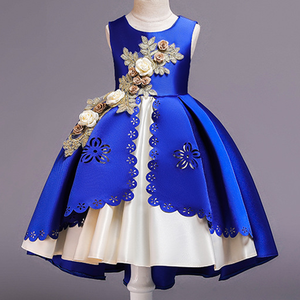Boutique flor roja tutú vestidos para niñas pequeñas niños vestido de baile de lujo boda fiesta cumpleaños niña vestido princesa - Product Image 4