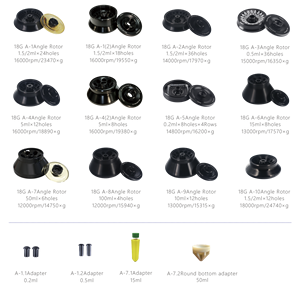 M18G 16000 rpm ad alta velocità centrifuga desktop con 9 tipi di angolo-rotore per diversi tubi di centrifuga - Product Image 4