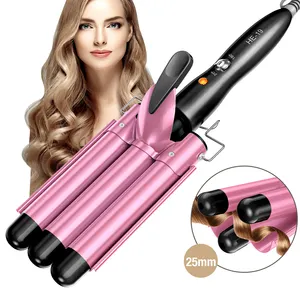 Bestope professional electric hair curlers ceramic triple barrel hair styling tools iron hot private curling iron