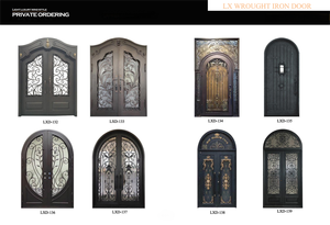 Porte en fer forgé de conception française pour l'entrée principale Extérieur en verre Hôtels Villas Estates Châteaux Décoration de parc en plein air - Product Image 5