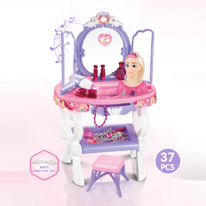 Table de maquillage avec miroir et tiroirs, avec lumière musicale électrique, bâton magique RC - Product Image 1