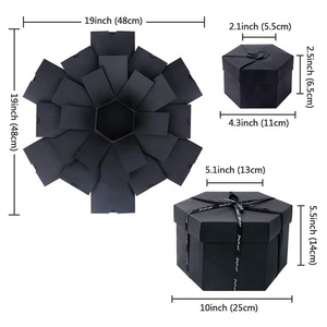 13 Years Factory Free Sample DIY Love Present Birthday Black Creative Gift Surprise Explosion Box