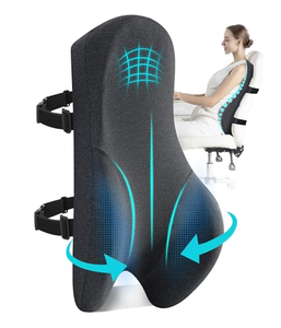Coussin de soutien lombaire ergonomique en mousse à mémoire de forme, dossier réglable pour voiture et bureau, soulagement des douleurs lombaires - Product Image 1