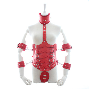 Le donne Del Corpo Finimenti di Cuoio Restraint Armatura SM Vestiti con Metallo Spreader Manette Erotici Per Adulti Giocattoli Del Sesso - Product Image 2