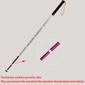 <span class=keywords><strong>Canne</strong></span> télescopique ultra-légère à tête roulante blanche pour aveugles, compagnon de voyage idéal - Product Image 5