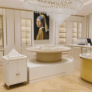 Vitrine de présentation de bijoux et objets de collection <span class=keywords><strong>avec</strong></span> éclairage LED moderne et luxueux, robuste et écologique, pour centre commercial et salon - Product Image 3