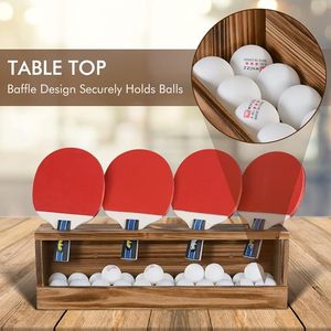 Supporto da parete per racchette da <span class=keywords><strong>ping</strong></span> <span class=keywords><strong>pong</strong></span>, espositore per 4 racchette da tennis tavolo - Product Image 4