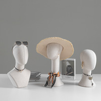 Mannequin de présentation sans tête en plastique avec support pour chapeau, écharpe, perruque - Utilisation pour adultes