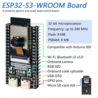 Carte de développement ESP32-S3 WROOM N8R8 avec caméra, carte mémoire et lumière 2812