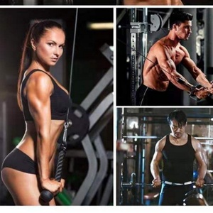 Machine à câble de haute qualité poignée d'entraînement arrière intégrée accessoire de gymnastique sous la traction en forme de V barre de presse vers le bas - Product Image 5