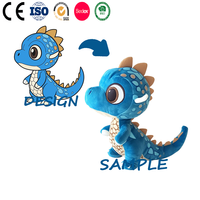Peluche personnalisée OEM ODM, jouet brodé, peluche animale douce, figurine de personnage de dessin animé, poupées en peluche remplies de coton PP
