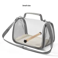 Perroquet oiseau sortie sac à dos PVC matériel bouton fermeture écologique petite Cage à oiseaux Portable pour Pigeon lézard
