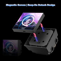 Enfriador Líquido AntarcChill 360mm AIO con Pantalla LCD Magnética Desmontable de 3.95 Pulgadas, Enfriador de Agua para CPU para Juegos Intel y AMD
