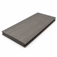 Papan Dek WPC Solid Co-extrusion Anti-Slip Tahan Air Tahan UV Motif Kayu untuk Lantai Luar Ruangan, Taman, Patio, Kolam Renang, Balkon