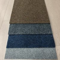 Patchwork-Quadrat-Teppichfliesen Mittlere Dicke Niedrigfloriges Polypropylen Gummi-Rückseite Rutschfest Gewerbliche Nutzung Büro