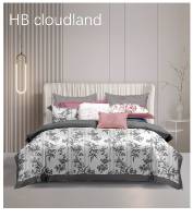 Parure de lit 3 pièces Cloudland toutes saisons à imprimé personnalisé, 100 % coton certifié OEKO-TEX, écologique, 300 fils, style artistique