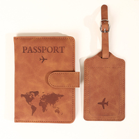 Lot de porte-passeports de voyage personnalisés en cuir PU, multicolores, avec porte-cartes d'embarquement et étiquette de bagage – Vente en gros à prix abordable