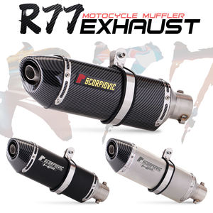 ท่อไอเสียรถจักรยานยนต์ยูนิเวอร์แซล 51 มม. พร้อมปลายท่อไอเสียแบบสองรู สแตนเลส ยี่ห้อโยชิมูระ <span class=keywords><strong>R77</strong></span> คุณภาพสูง - Product Image 1