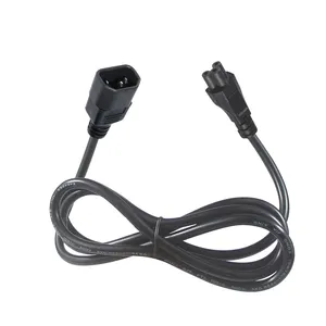 IEC 320 C14 Male Plug to C5 Female Adapter Cable IEC 3 Pin Male to C5 ,Power Converter Cord 0.3m~3m