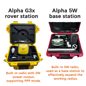Alpha 5W Base Station Version Built-in 5W Radio Alpha G3X Dual-<b>Camera</b> Vision RTK Station IP67 5G/4G - Product Image 1