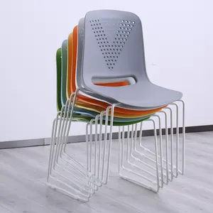 Wholesale Pp Stacking Chair Office Meeting Plastic Stackable Chairs Conference Room Training Plastic Chair
