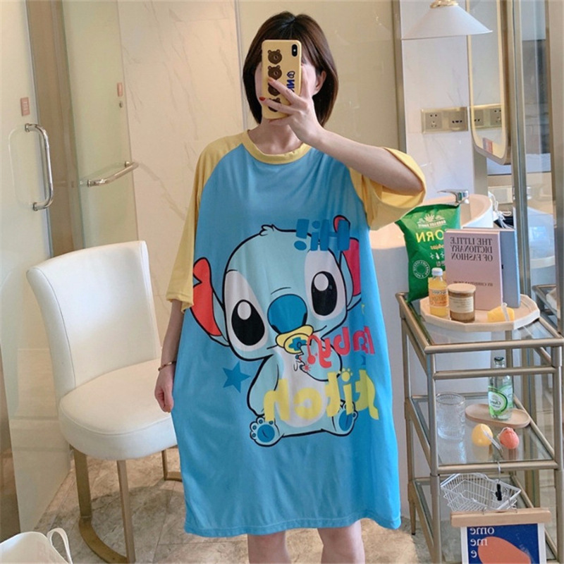 chinese dress ladies Cotton Knee Length Short Nighty for Summer, Nightdress for Women, Half –  Unique Choice Boutique main image 1