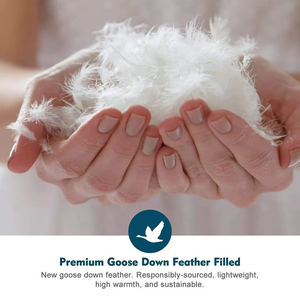 Máy có thể giặt sang trọng xuống <span class=keywords><strong>Comforter</strong></span> Scandinavian Vua Kích thước thêm ấm Trắng ngỗng xuống Duvet - Product Image 3