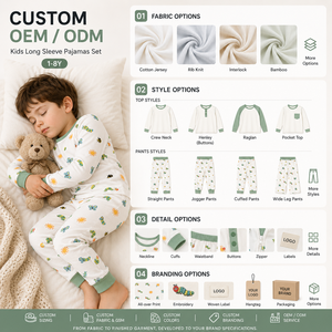 Pyjamas en bambou pour tout-petits, prix d'usine, vêtements de nuit pour bébé garçon, imprimé mignon de dessins animés, en provenance du Vietnam - Product Image 4