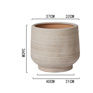 Nueva maceta de cerámica extragrande transpirable de terracota de arcilla gruesa de pie al por mayor para sala de estar y balcón - Product Image 5