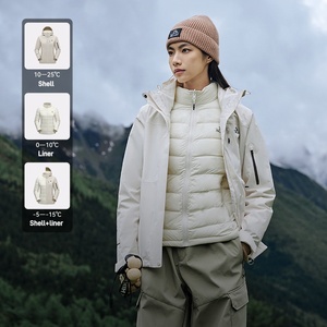 Chaqueta Impermeable para Mujer, Tres en Uno, con Forro de Plumón de Ganso, Tejido Toray 20000mm, para Montañismo y Senderismo en Invierno - Product Image 5